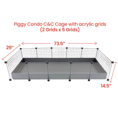 GuineaDad Piggy Condo Guinea Pig Cage (C&C)