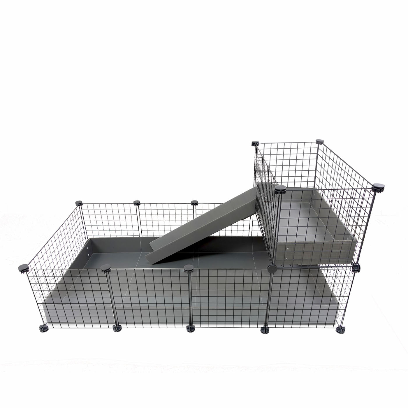 GuineaDad Piggy Condo Guinea Pig Cage with Balcony & Ramp (C&C)