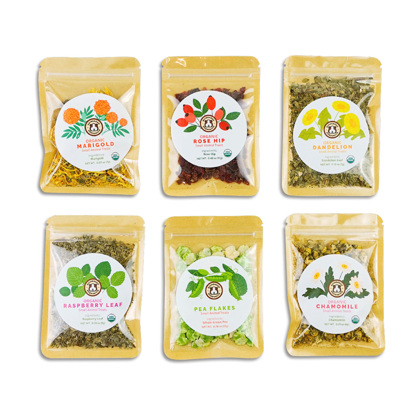 GuineaDad Yummy Treat Sampler (6 Flavors / 100% All Natural)