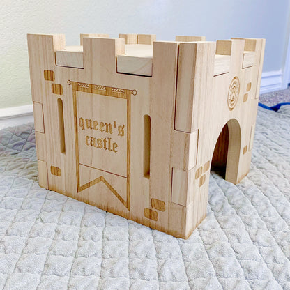 GuineaDad Wooden Castle Hidey For Guinea Pigs