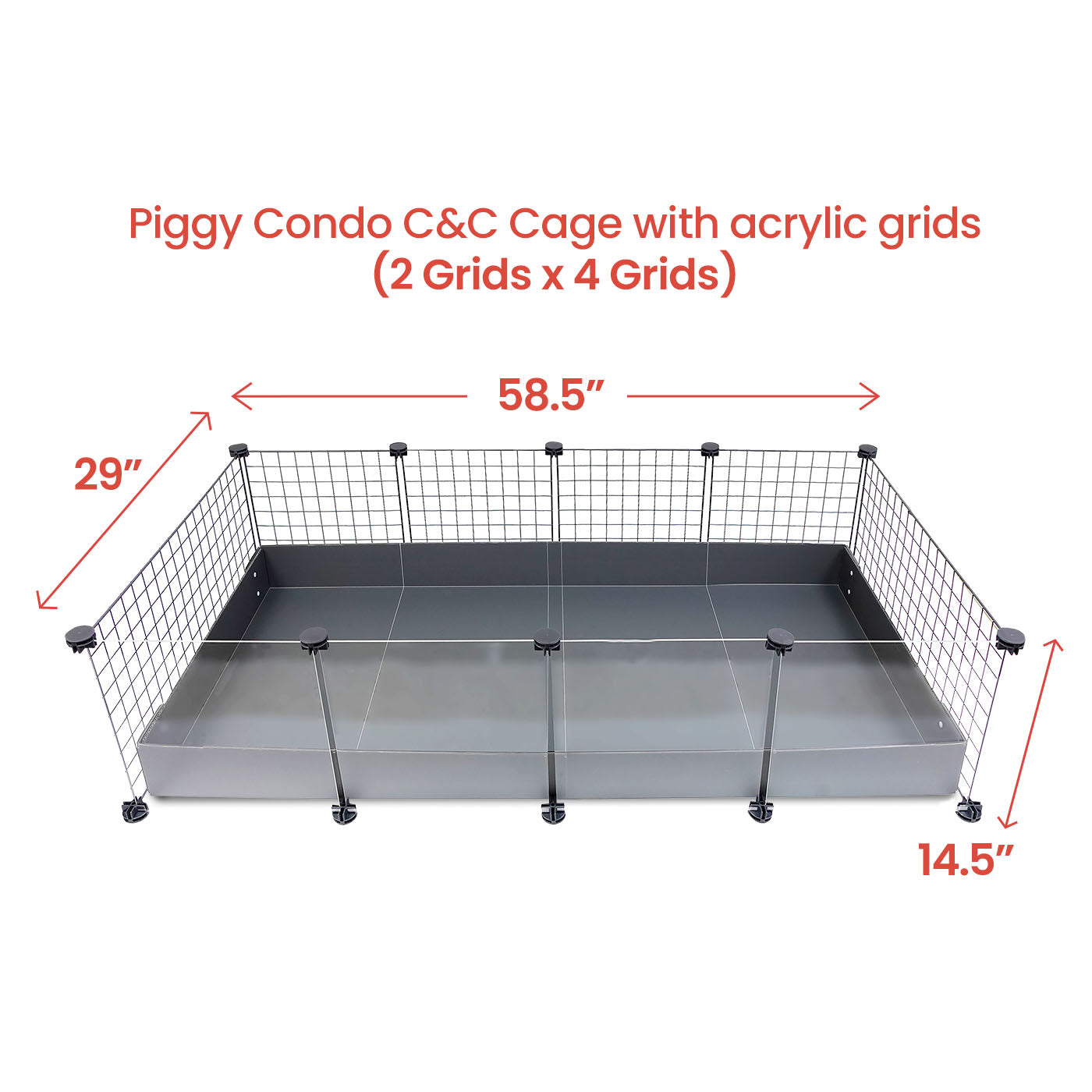 GuineaDad Piggy Condo Guinea Pig Cage (C&C)